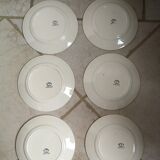 Set of 6 flat plates Mireille Badonviller