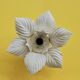 White flower wall light in metal Masca Italy 1970s