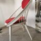Swedish armchair circle Yngve Ekström, white and red