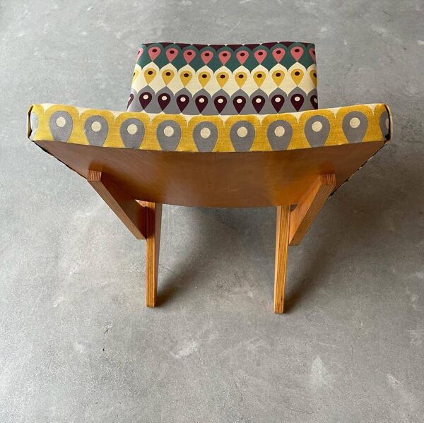 Fauteuil lounge ciseaux de Jan van Grunsven pour Pastoe, modèle FB18, Pays-Bas 1960