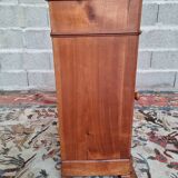 Blond solid cherry and veneer bedside table, Louis Philippe, period X.