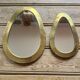2 brass mirrors