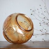 Moulded glass ball vase