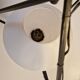 Opaline and metal triangular pendant light from Maison Lunel, 1950