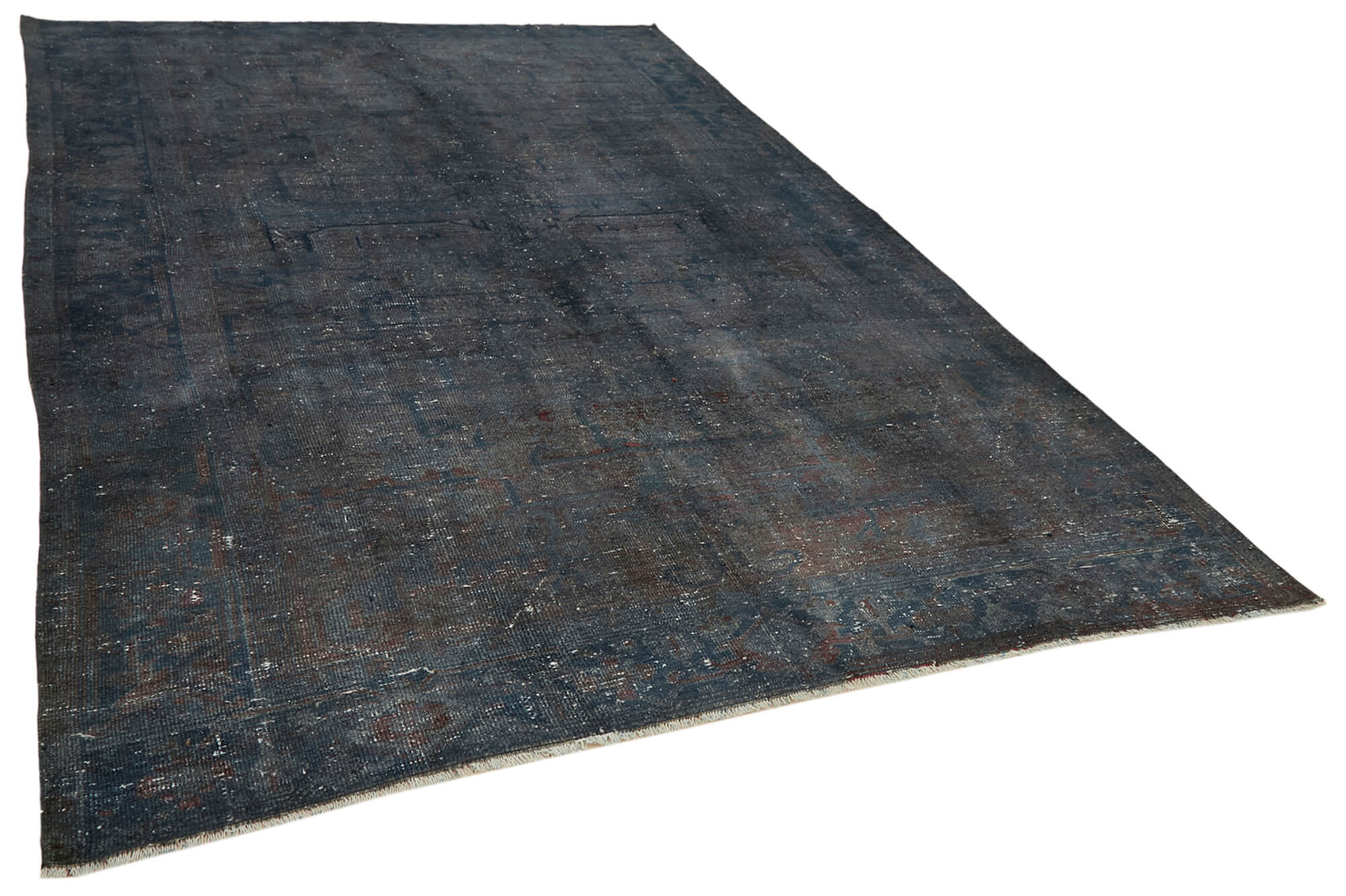 Handmade oriental contemporary 1980s 218 cm x 315 cm grey wool carpet