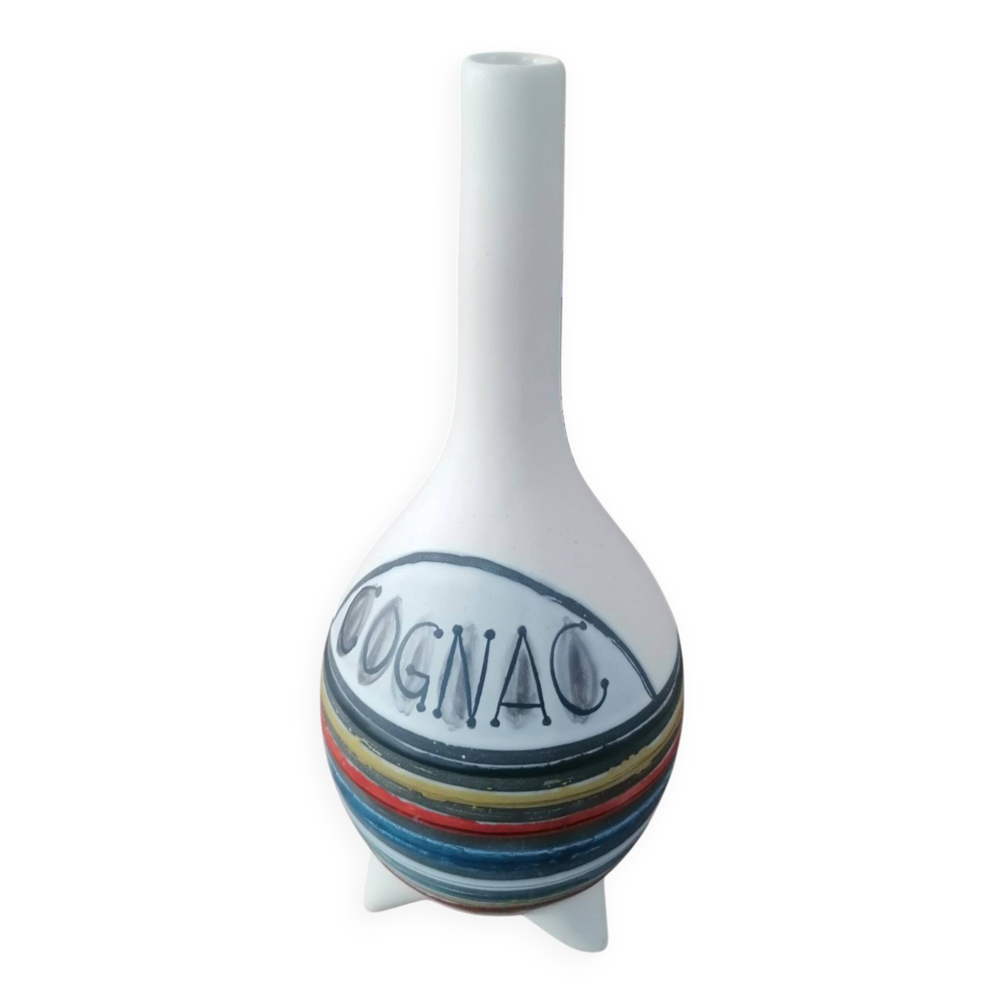Ceramic Cognac Bottle by Roger Capron - Vallauris 1960s