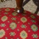 Vintage chairs, wooden, with splayed legs, both.