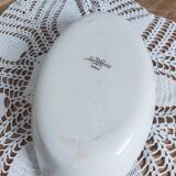 Old Sarreguemines ravier small oval dish