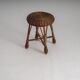 Vintage rattan & wicker stool – plant stand