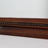 Antique French Facet-Cut Mirror in Carved Wood, circa 1850