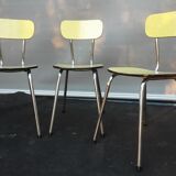 Trio yellow formica chairs