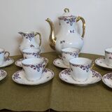 18-piece porcelain coffee set signed "Aux Lions de Faïence Paris"