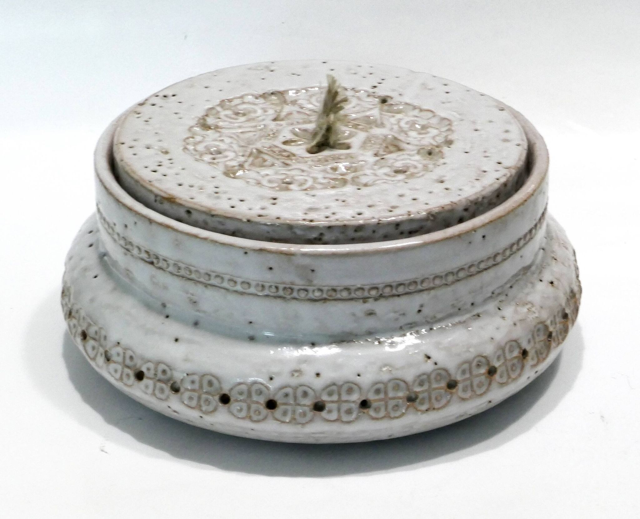 Rare boîte ou bonbonnière en céramique par Aldo Londi pour Bitossi 1960.