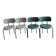 Chaises Gubi Coco Dining – entièrement rembourrées – lot de 4