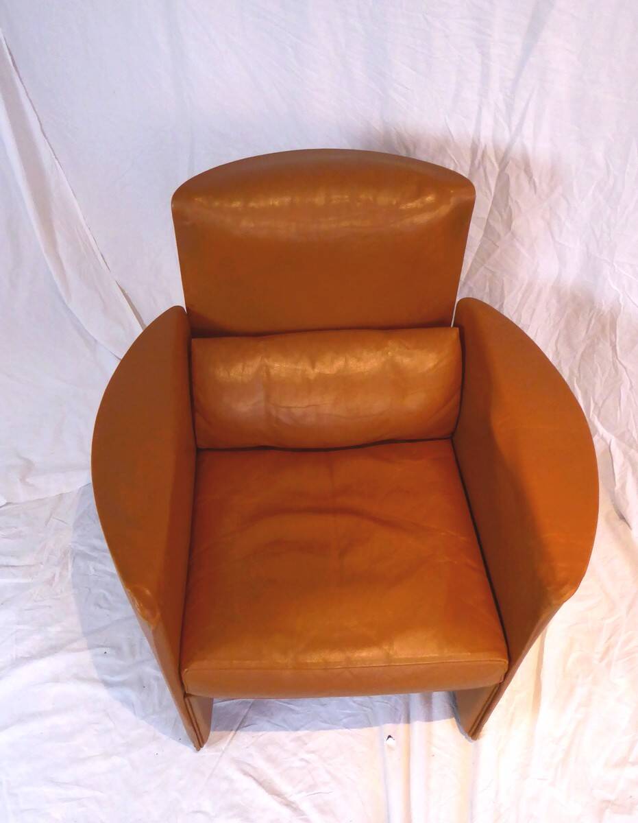 Cognac leather club chair