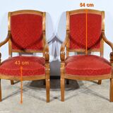 Pair of Cherry Wood Armchairs, Louis Philippe Period – 1st Part 19th