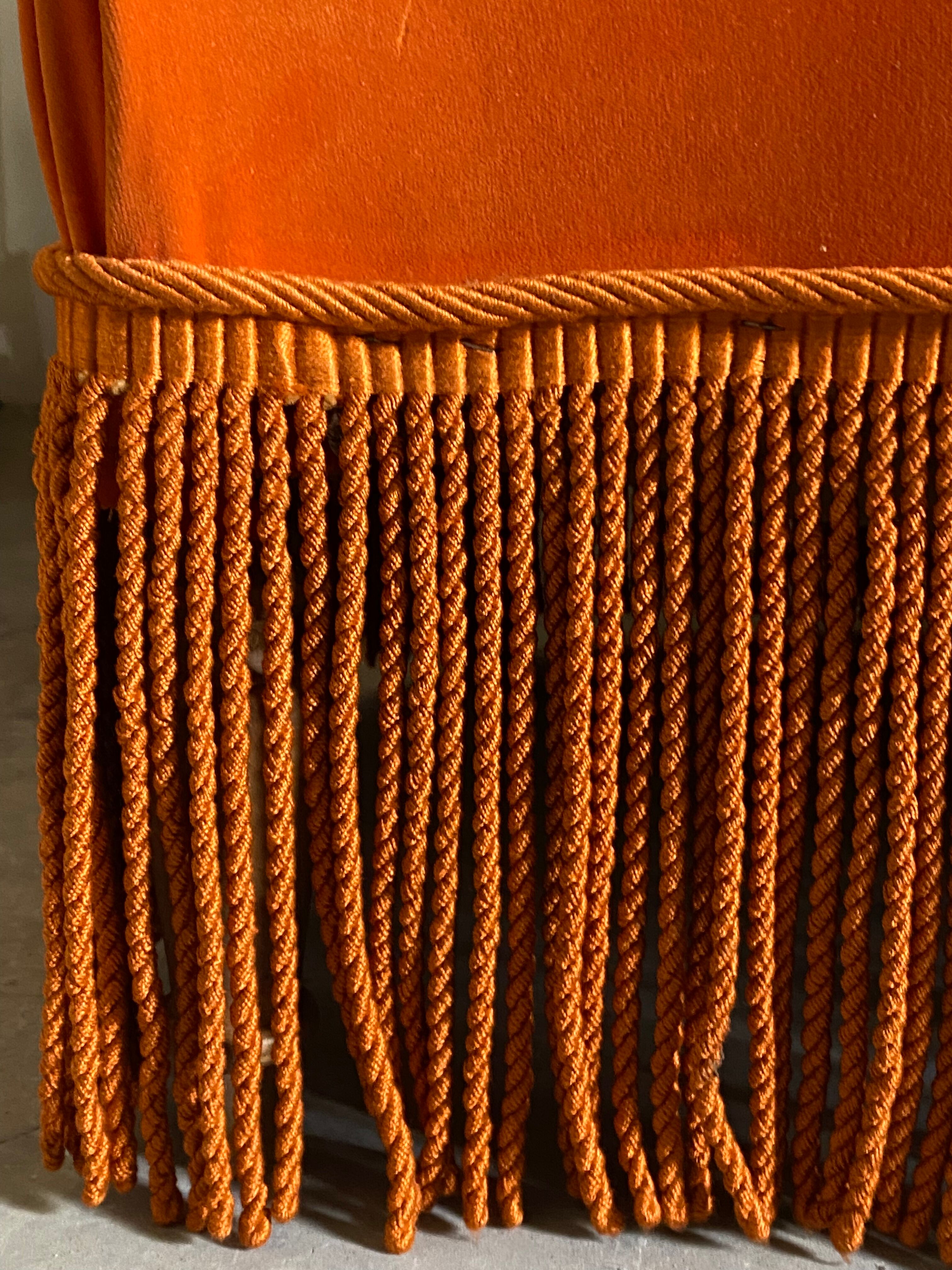 Fauteuil crapaud orange