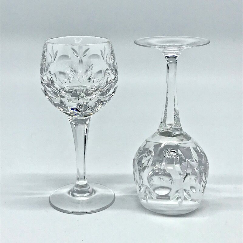 Cut crystal port glasses