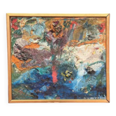 Original Swedish Oil on Panel – “Abstract Composition” by Ulf Eriksson