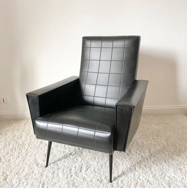 Black skai armchair