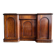 Mahogany enfilade and mahogany veneer in victorian style, in good condition.