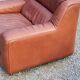 Paire de fauteuils et canapé De Sede en cuir cognac des années 70/80