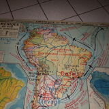 Ancient school map South America