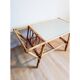 Table basse en rotin années 50