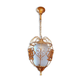 60s pendant light in gold metal