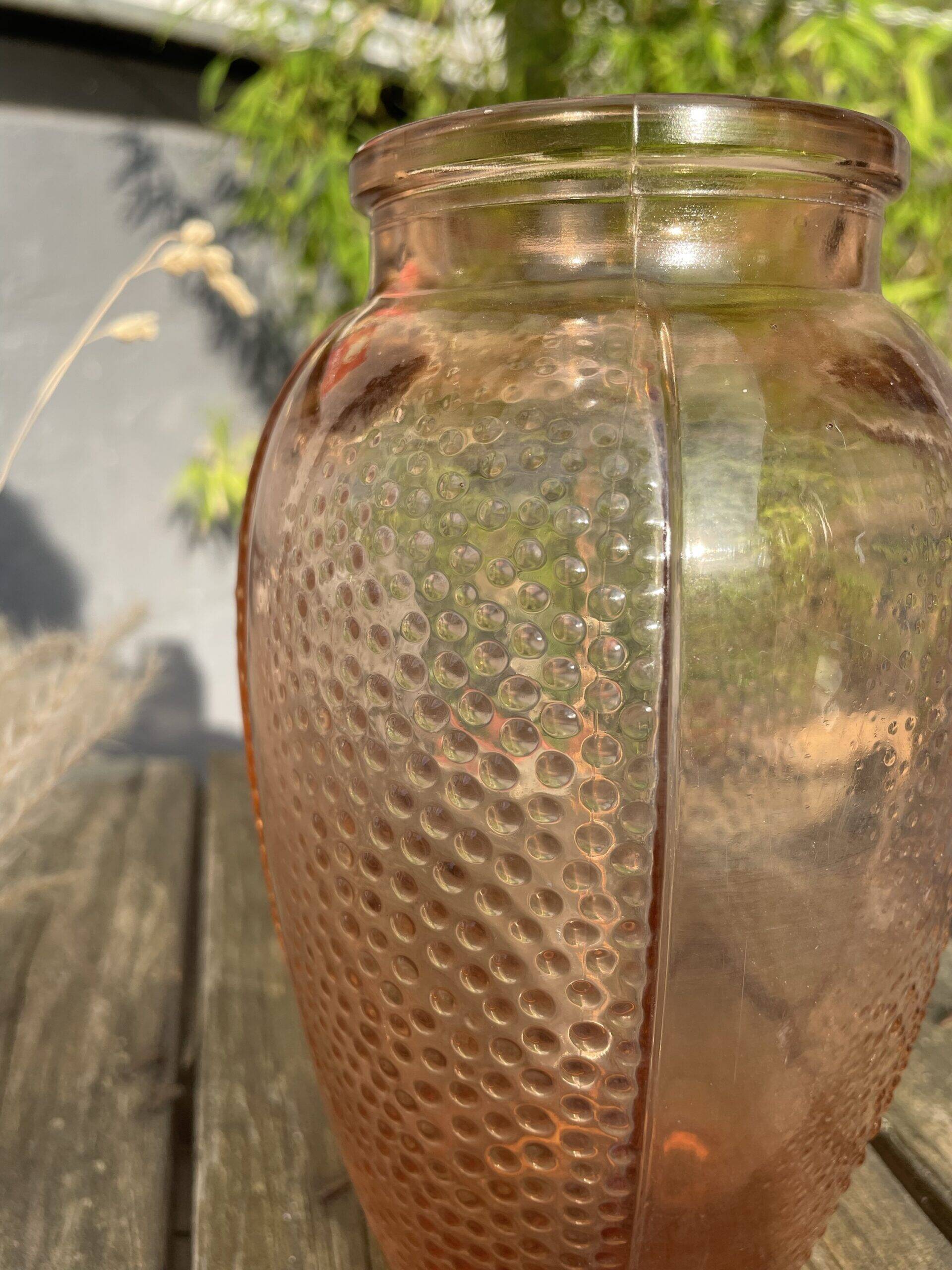 Art Deco pink vase