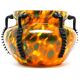 Art Deco vase, spatter glass, Welz Glassworks, Czechoslovakia, 1930s