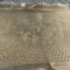 Large rectangular tray in vintage, artisanal and oriental hammered metal