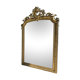 Large gilded mirror with acanthus leaf pediment H150 L98