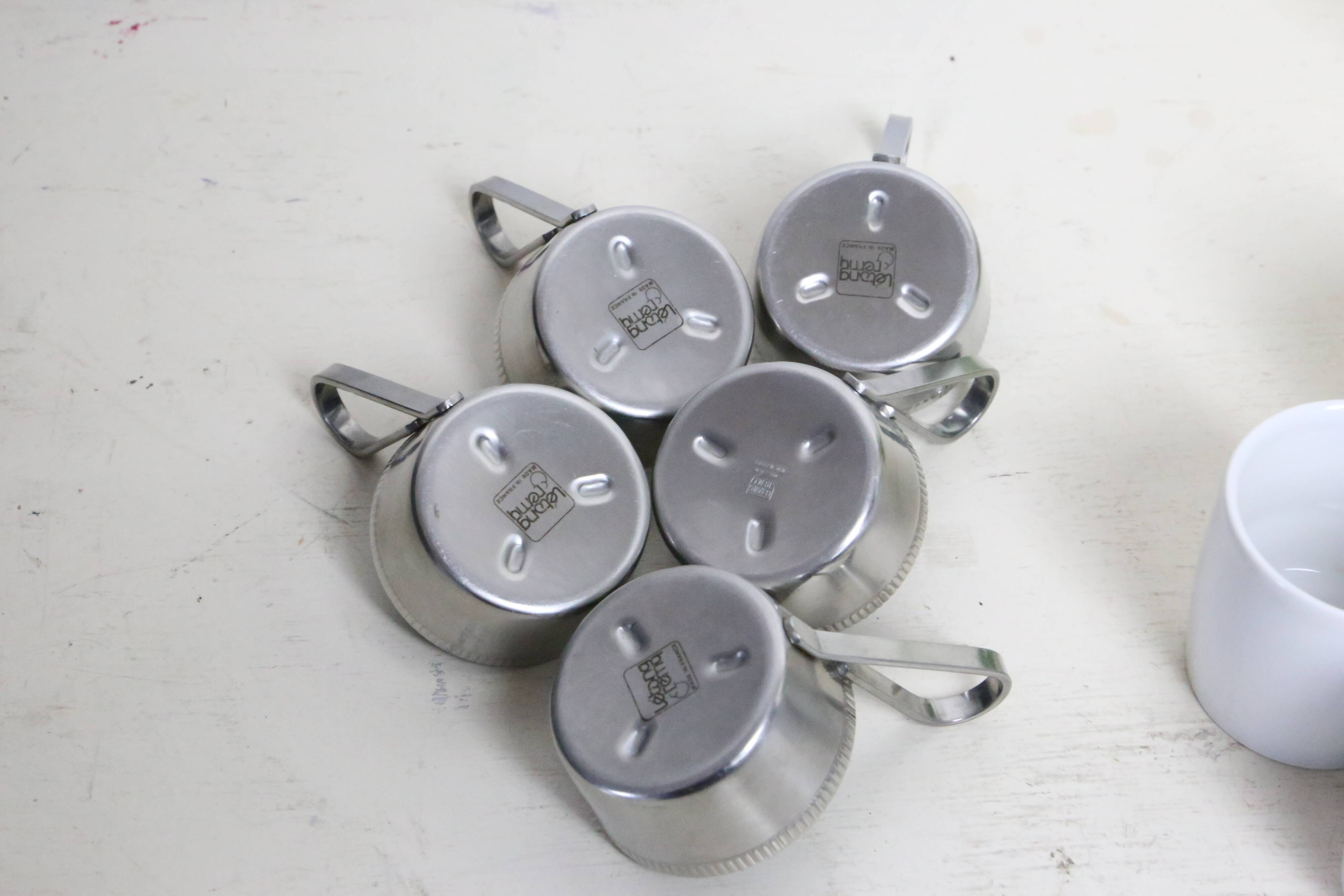 Set of 5 Letang Remy espresso cups, 1980s
