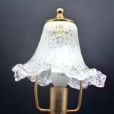 Pink Murano glass vintage table lamp, 1980s