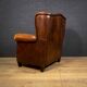Fauteuil vintage Joris design cuir de mouton