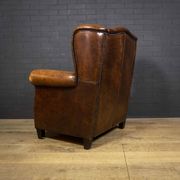 Fauteuil vintage Joris design cuir de mouton