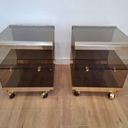 Paire de tables d'appoint italiennes, années 1970