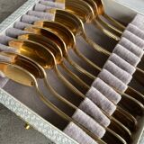 Box of 12 silver-gilt teaspoons from the Ercuis brand