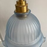 Frosted blue glass suspension vintage cottage style