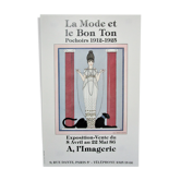 Affiche originale exposition la mode et le Bon ton pochoirs Paris 1986