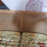 Vintage English sofa in caning