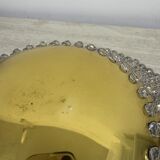 Unique modernist design crystal glass and brass wall light, Austria 1950s