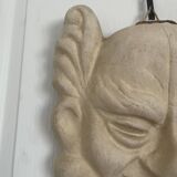 Ancient Rare Head Face Mascaron Satyr Mask Pottery Bavent France Clay