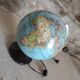 Illuminated globe world map.