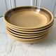 Set of 8 hollow plates in vintage sandstone 70s