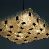 Vintage Sculptural Glass Pendant Lamp by Kamenický Šenov, 1970s