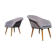 Pair of fiber armchair Miroslav Navratil gray