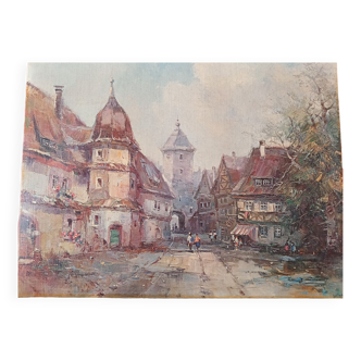 Village life painting