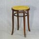 Tabouret bois courbé canné de piano bistrot Thonet 1900